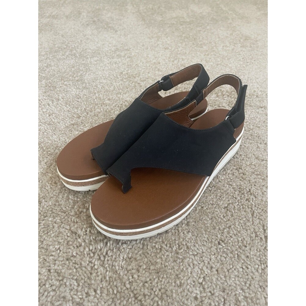 Adrienne Vittadini Sport Women’s 7.5 Black Patsi Low Wedge Slingback Sandals